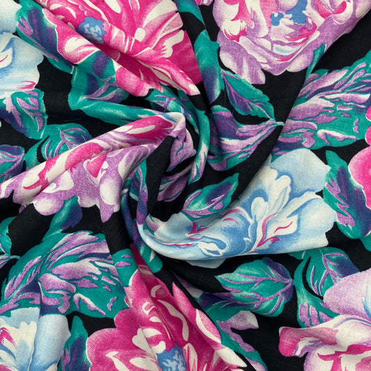 Bold Floral Rayon - 3 1/4 yards