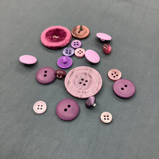 A Tiny Mixed Bag of Nifty Purple Buttons