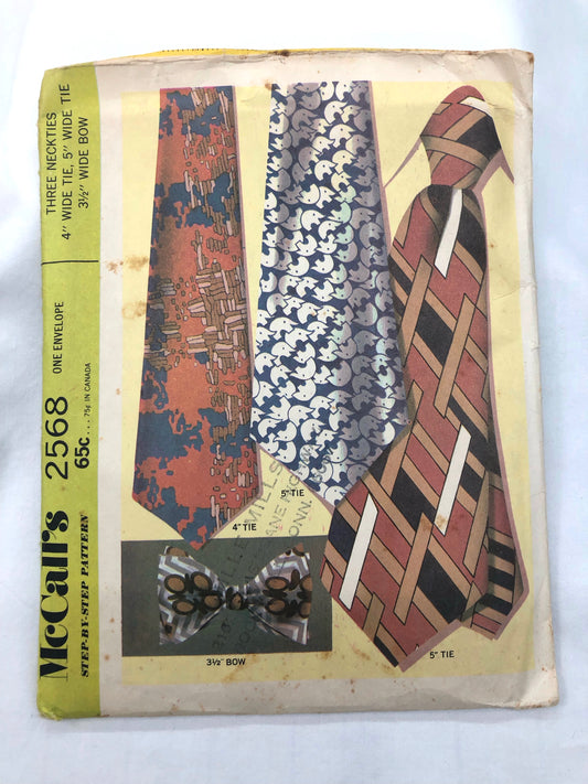 1970 Vintage Pattern - 3 Neckties