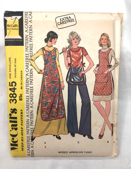 1973 Vintage Pattern - Misses' Apron or Tunic