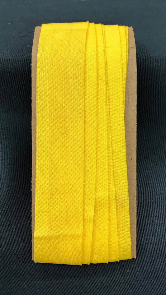 Yellow 1" bias tape - 3 yards