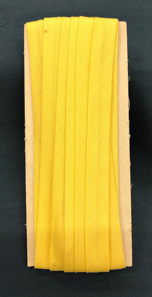 Yellow Bias Tape - 1/2" single fold - 2 pieces, 4 3/4 yards total