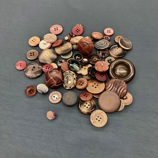 Button Goody Bag - brown/fall colors
