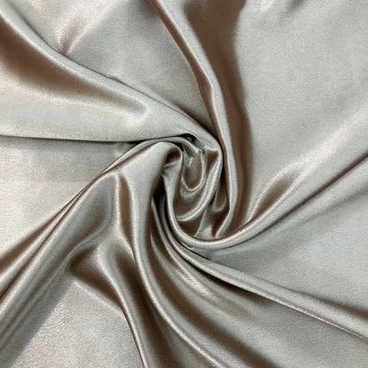 Taupe crepe-back satin - 2 pieces available