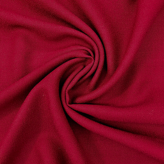 Cranberry Wool Crepe - 3 1/2 yards