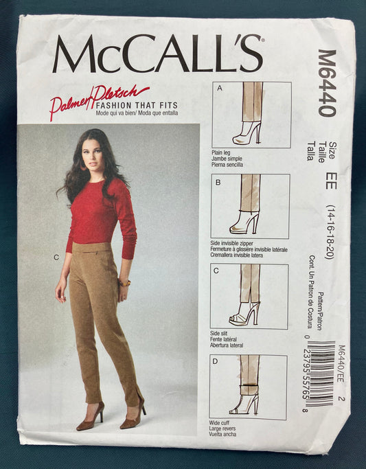Pattern - Misses' Pants - Sizes 14-20