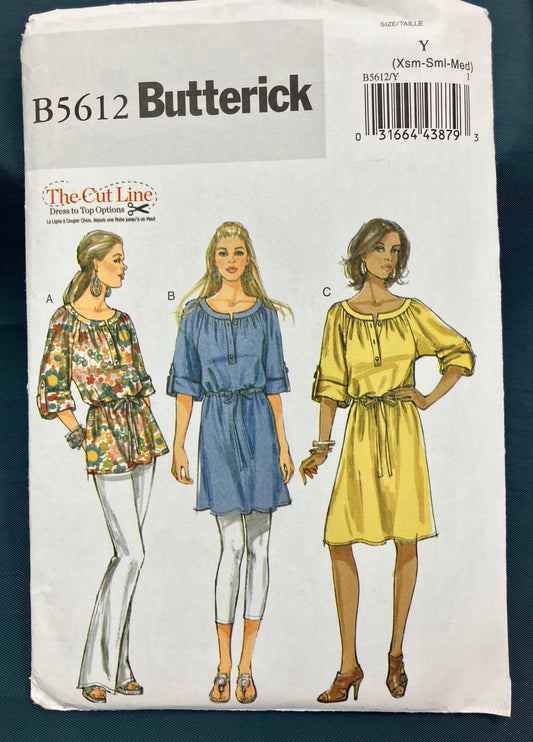 Pattern - Misses' Top, Tunic, and Dress - Sizes XS/S/M
