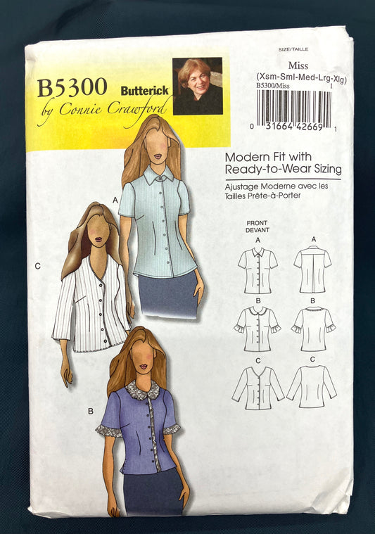 Pattern - Misses' and Women's Blouse - Sizes XS - XL