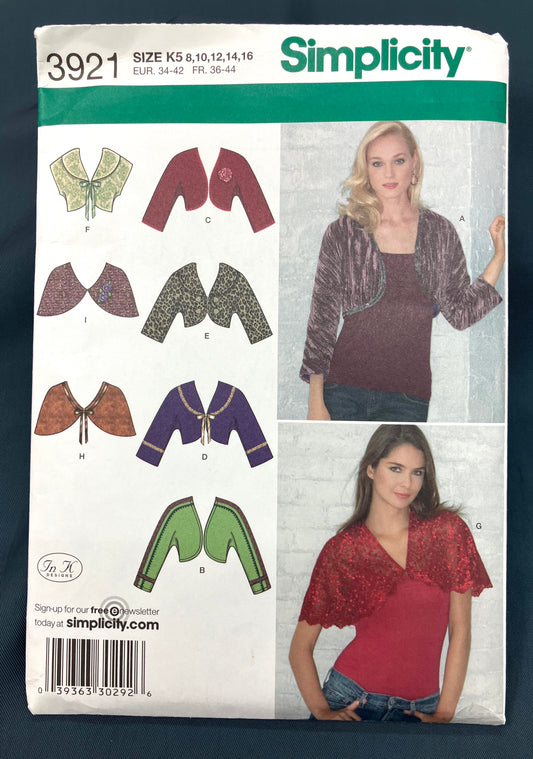 Patterns - Misses' Boleros and Capelets - Sizes 8-16