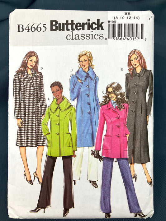 Pattern - Misses' and Misses' Petite Jacket and Coat - Sizes 8-14
