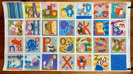 Quilt Panel - ABC Animals - Moda Fabric