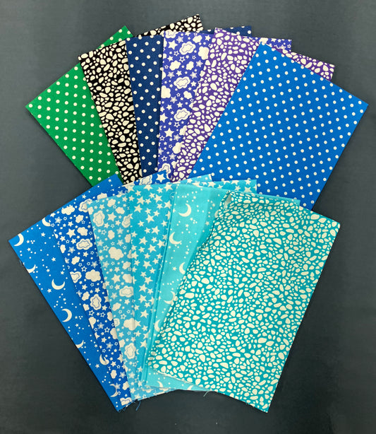 Quilt Bundle - I Kid You Not!  It Glows in the Dark! - 12 Fat Quarters