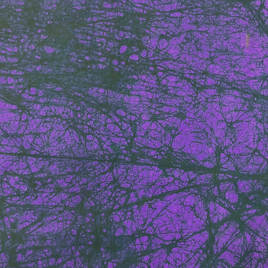 Quilting Cotton - Purple/Black Cobweb - 1 yard