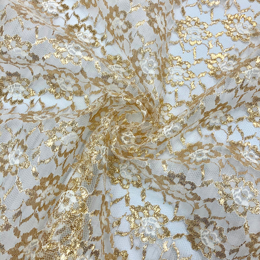 Gold Metallic Lace - 1 1/4 yard