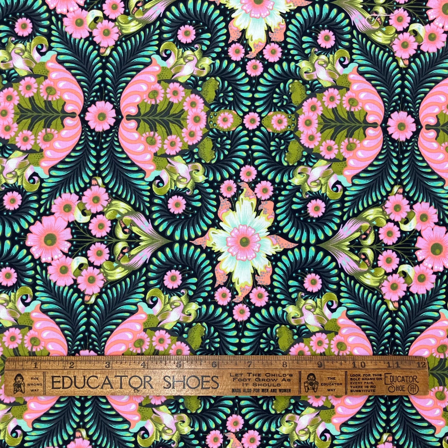 Quilting Cotton - Crazy Floral - 3/4 yard plus extra